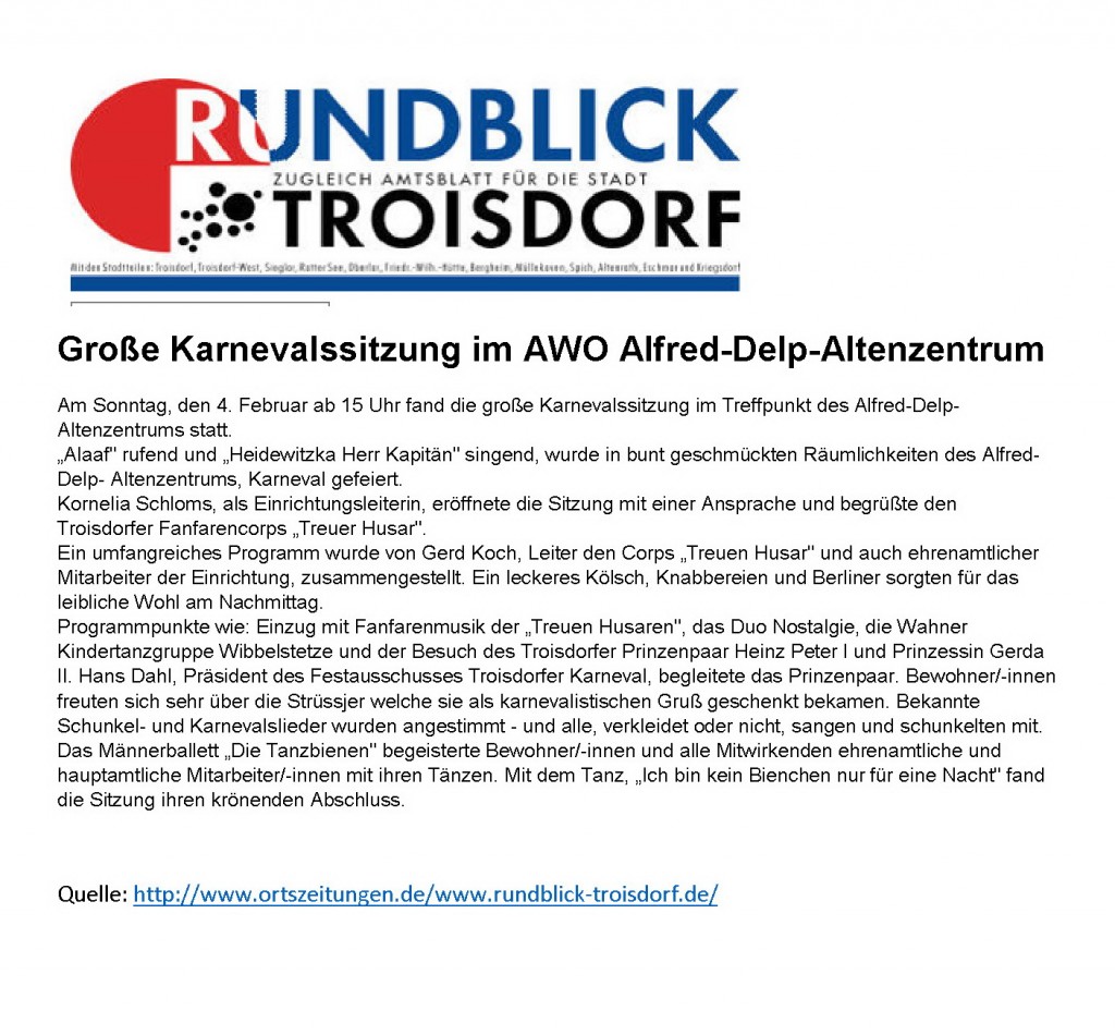 2018-02-04 Große Karnevalssitzung im AWO Alfred